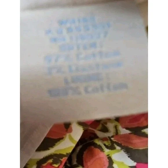 Boden  sz 14 Pink Green empire waist Cotton cap sleeves 39in long - Picture 9 of 16